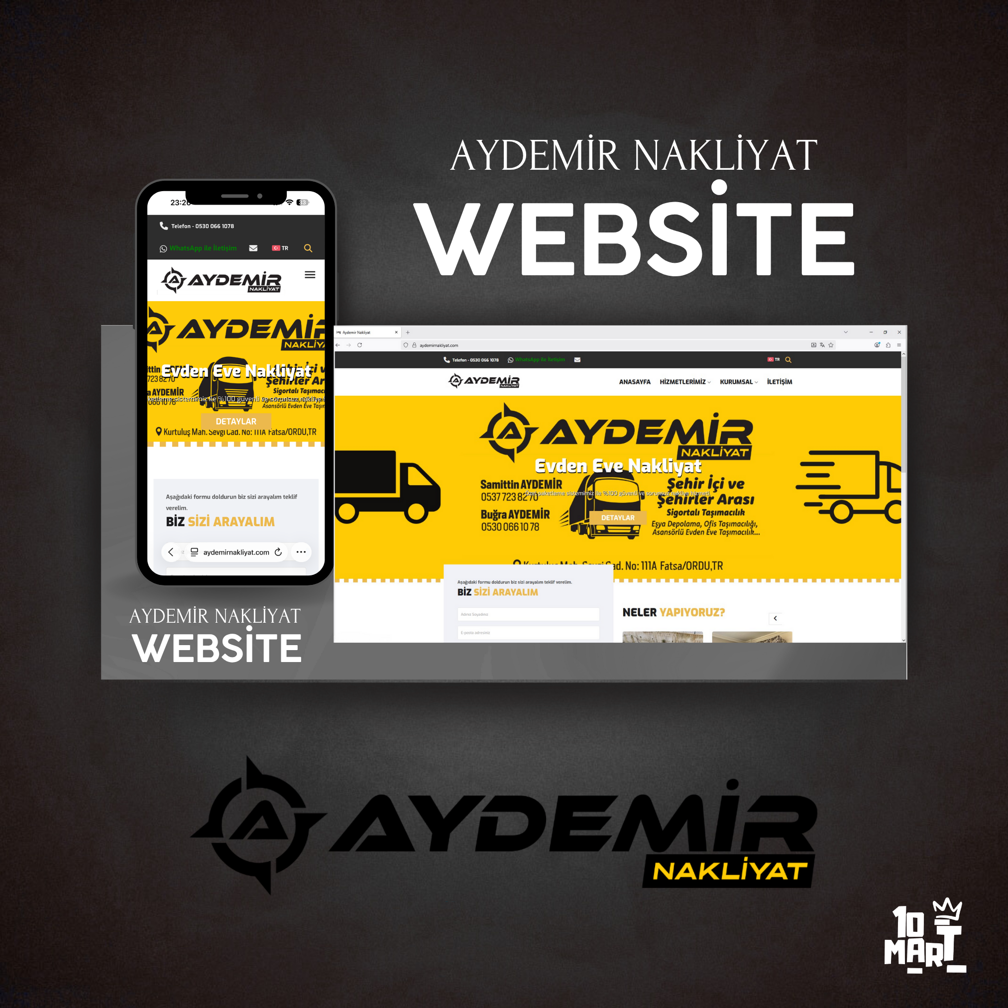 Aydemir Nakliyat – Web Sitesi Tasarımı